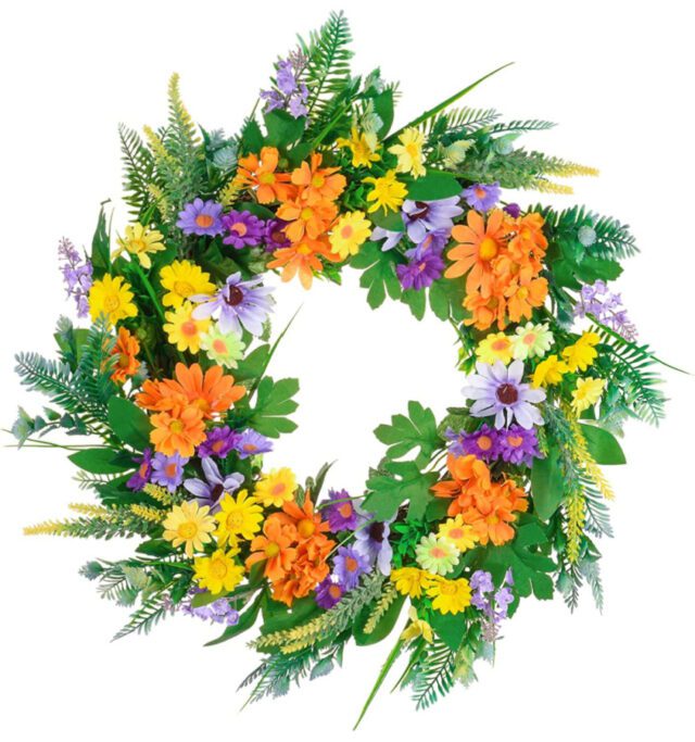 29 Lovely And Colorful Spring Wreaths For Your Front Door Grow Beauty