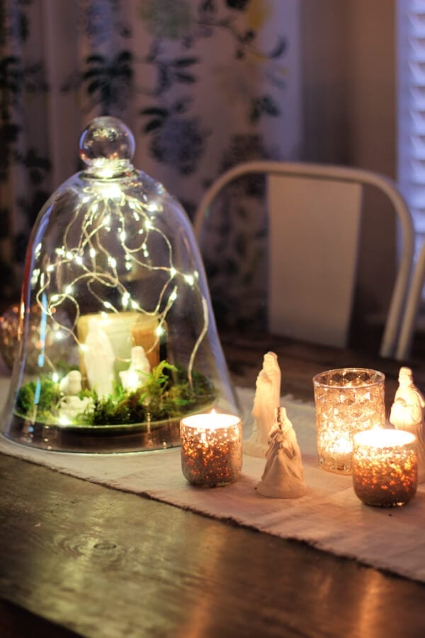 DIY Nativity Centerpiece perfect for the night!