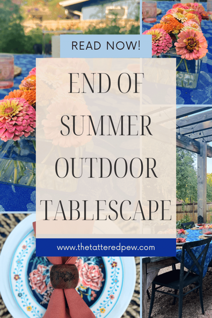 End of Summer Outdoor Tablescape