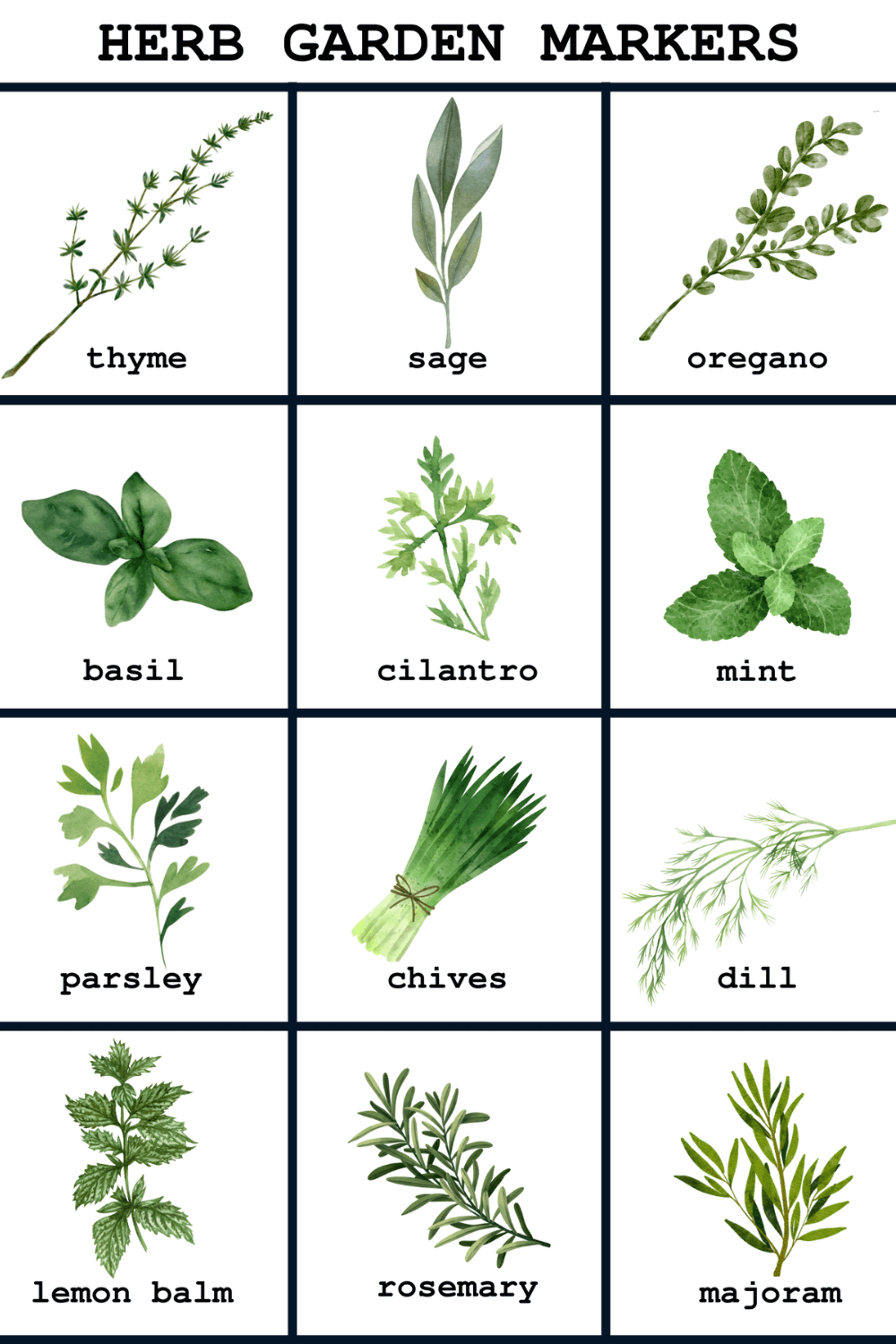 Free Printable Garden Markers For Flowers and Herbs » The Tattered Pew