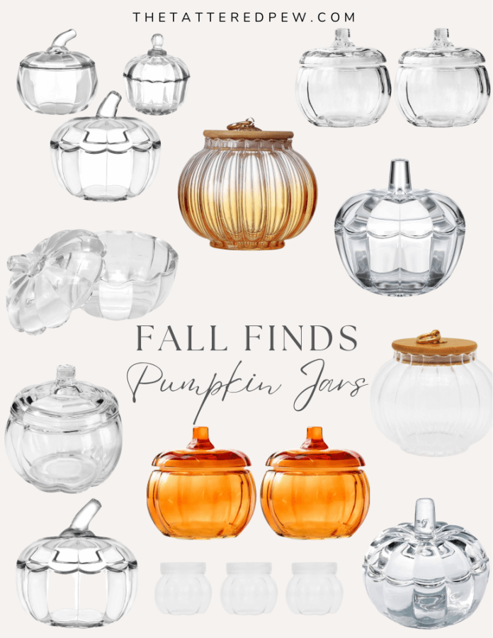 Fall Finds Pumpkin Jars Collage