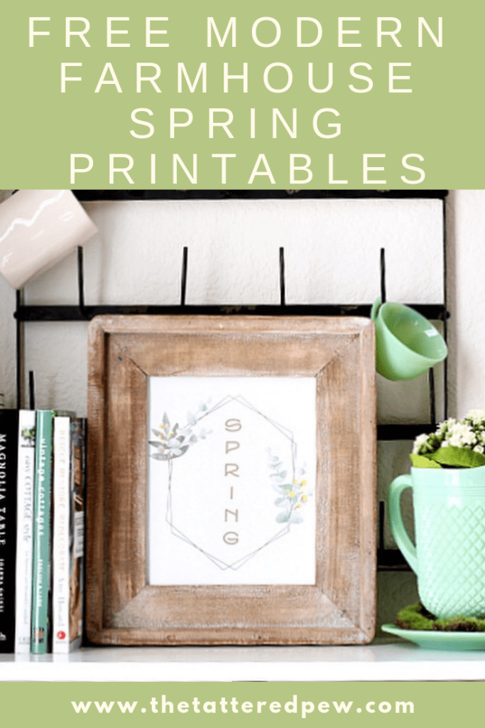 Grab this freebie modern farmhouse printable perfect for SPring and decorating on a budget!