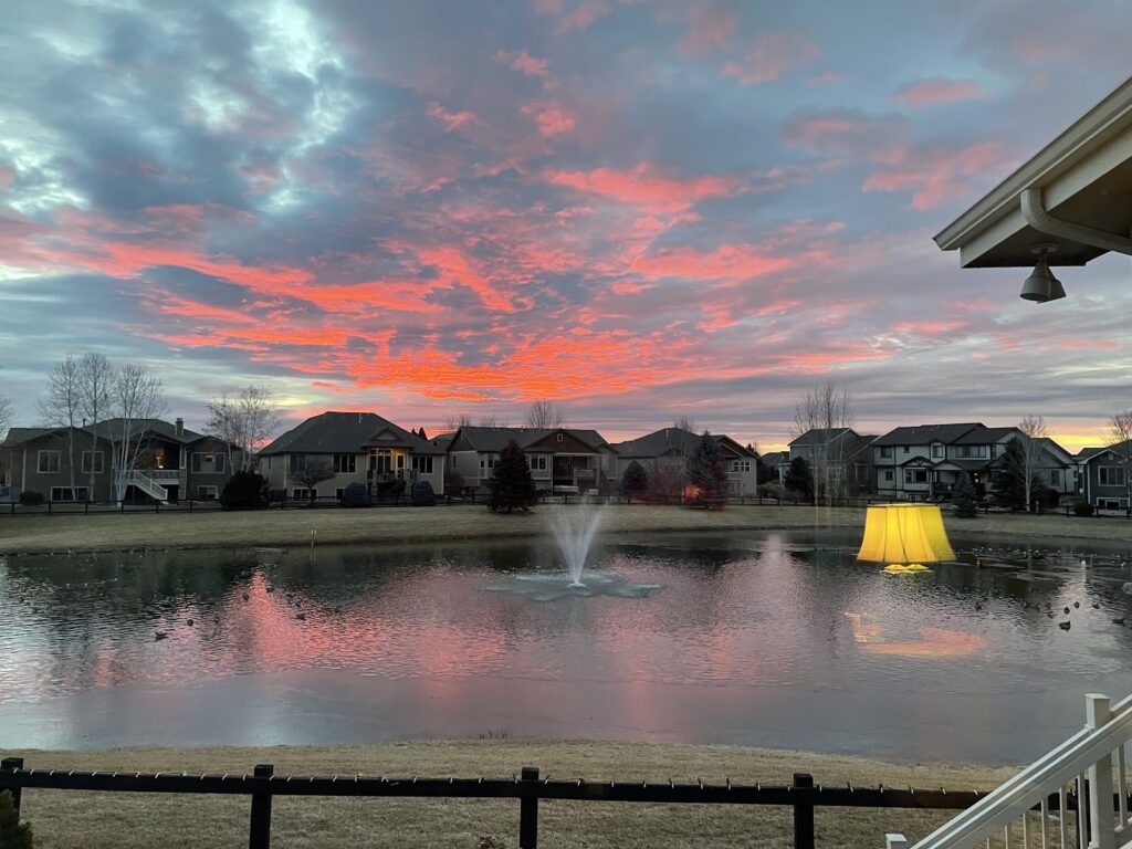 January Joy Sunset View on Lake