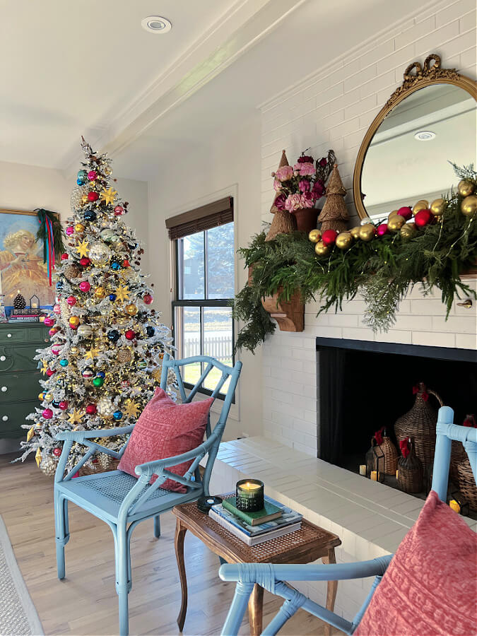 Christmas mantel and tree