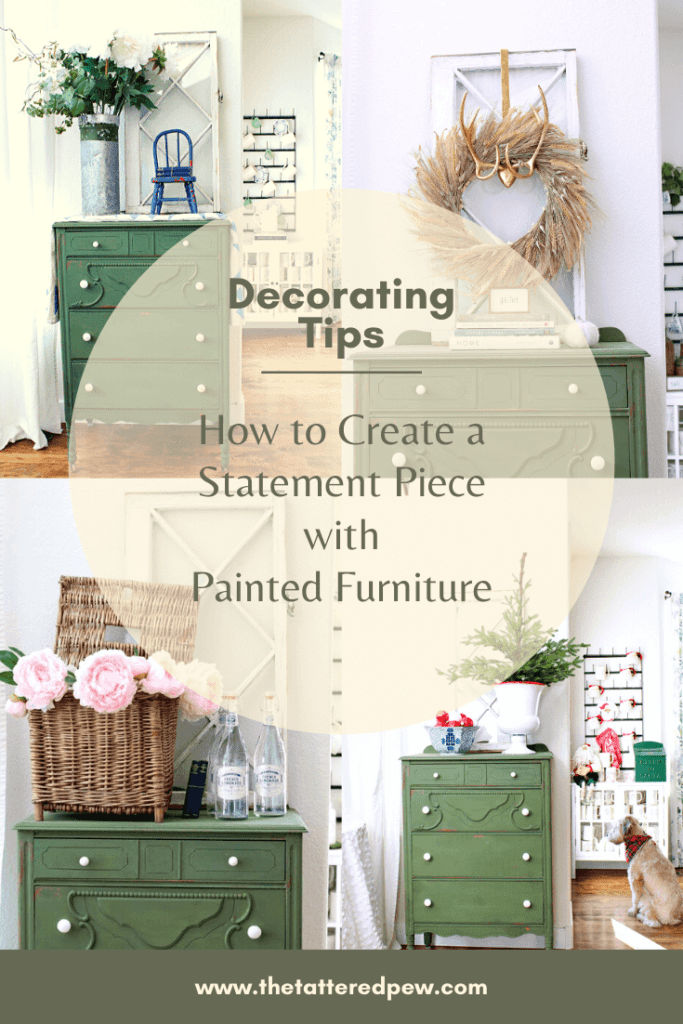 How to create a statment piece with painted furntiture: Featuring Boxwood green milk paint