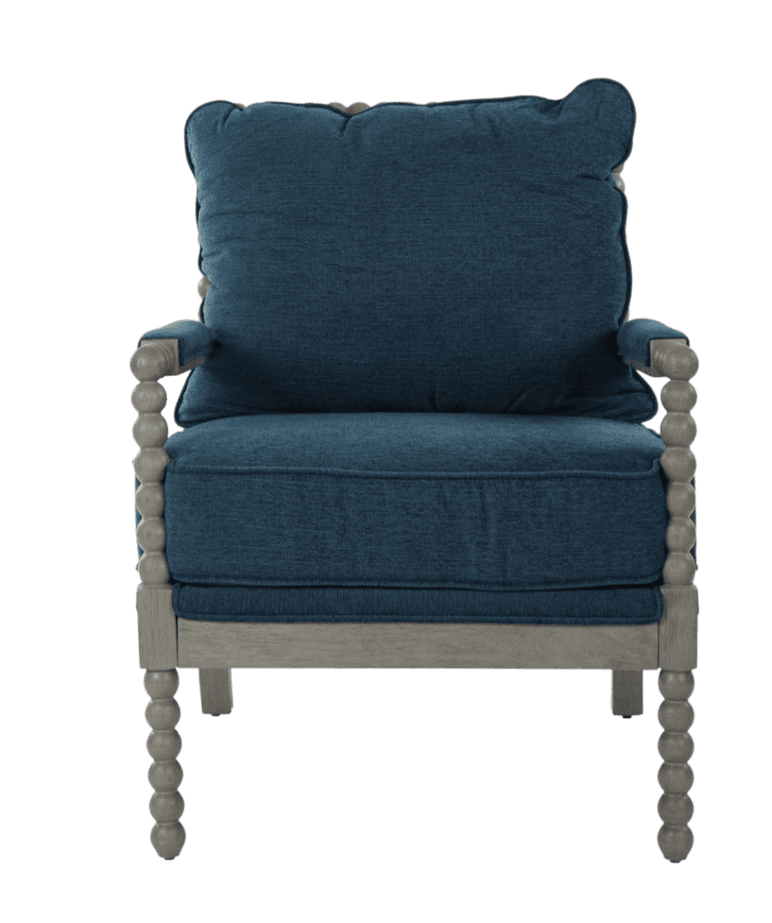 This blue coastal farm house chair from Home Depot is just stunning!