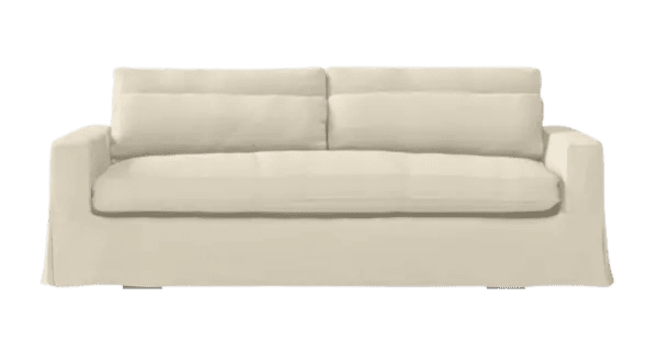 Affordable slipcovered sofa from Home Depot.