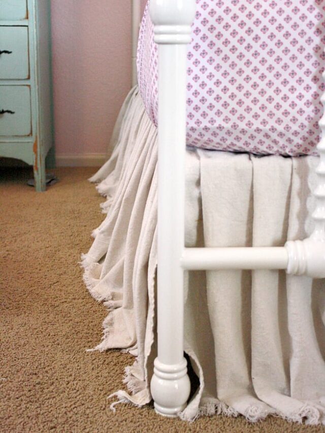 DIY Drop Cloth Bed Skirt