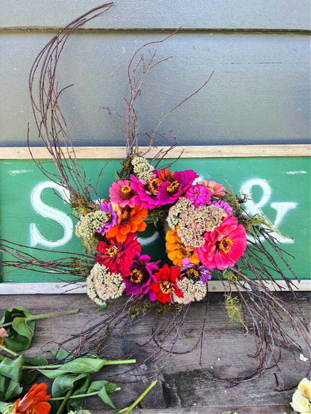 How to Make A Dried Zinnia Wreath » Grow Beauty With Ease