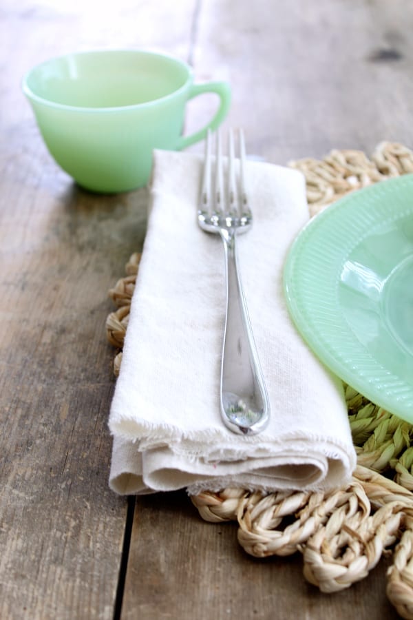 Easy No Sew Drop Cloth Napkins » The Tattered Pew