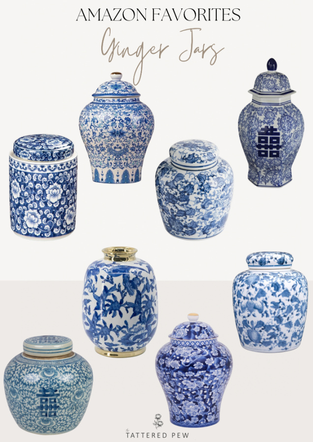 Blue and White ginger jars