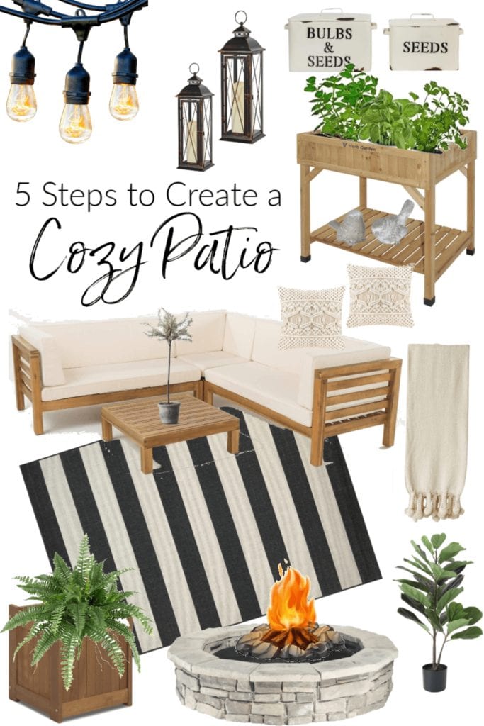 Welcome Home Sunday- 5 steps to create a cozy patio