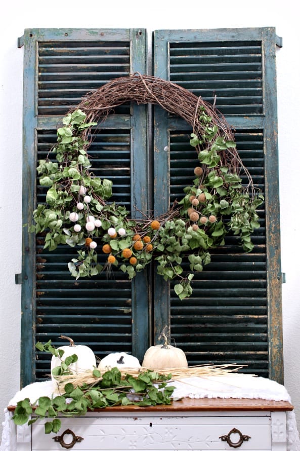 diy floral heart wreath - Lolly Jane