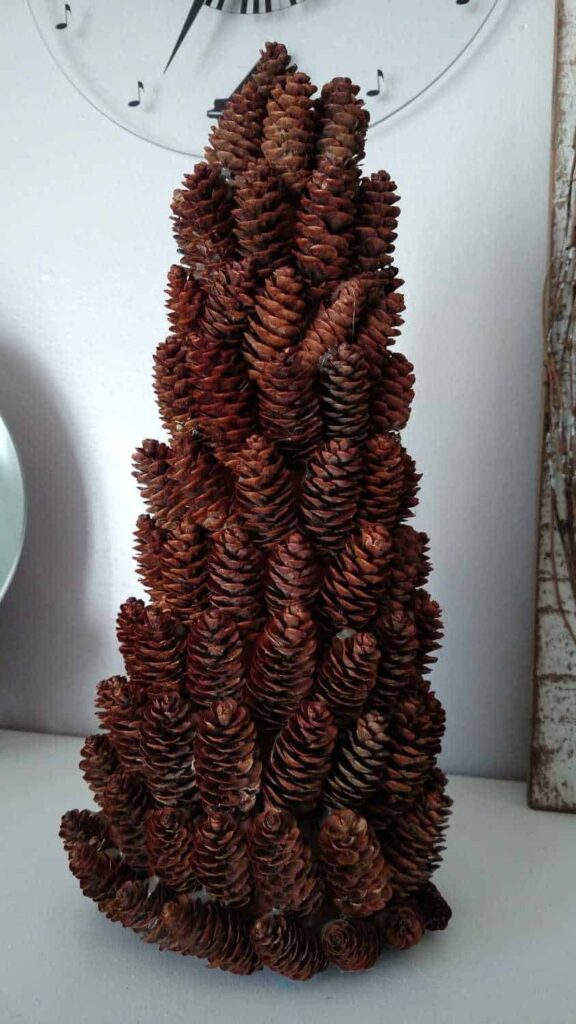 Miniature pinecone tress from B4 and After's blog