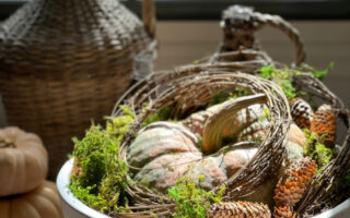 Simple and Organic Easy to Make Fall Centerpiece pumpkin centerpiece