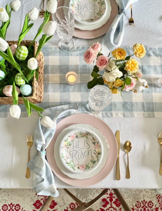 6 Colorful and Simple Easter Tablescape Ideas » Grow Beauty With Ease