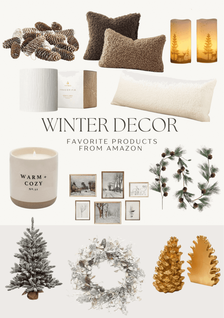 Cozy Winter Decor: Snowy Firewood